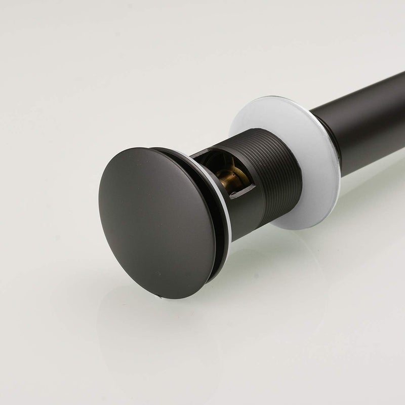 BWE Black Vessel Sink Drain Stopper with Overflow, Fits Standard Bathroom Sink Hole 1-1/2" to 1-3/4", Matte Black - Image 4